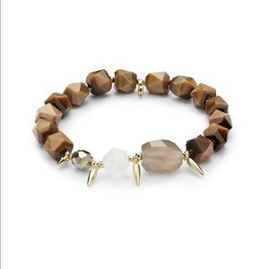 Kendra Scott Sadie Gold Stretch Bracelet In Brown